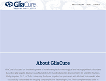 Tablet Screenshot of gliacure.com